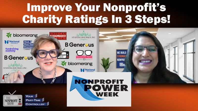 how to improve nonprofit's charity rating