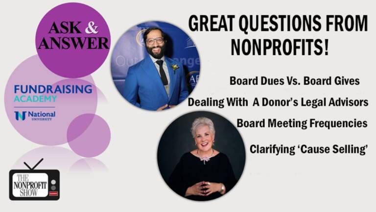 Answers To Nonprofits Questions (Donors and Boards)
