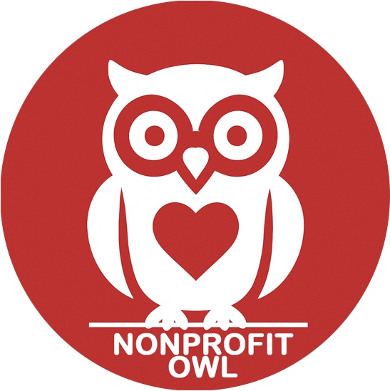 Nonprofit Owl says “Ask me anything!” Image of the Nonprofit Owl