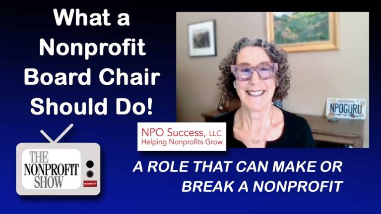 What A Nonprofit Board Chair Should Do!