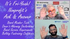 Nonprofit's Questions This Week! Nonprofit's Questions This Week!